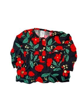 Carter’s Holiday Floral Blouse Top Size 12m